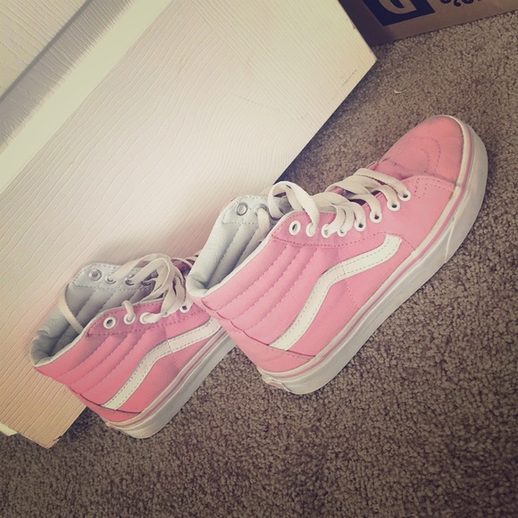 light pink high top vans